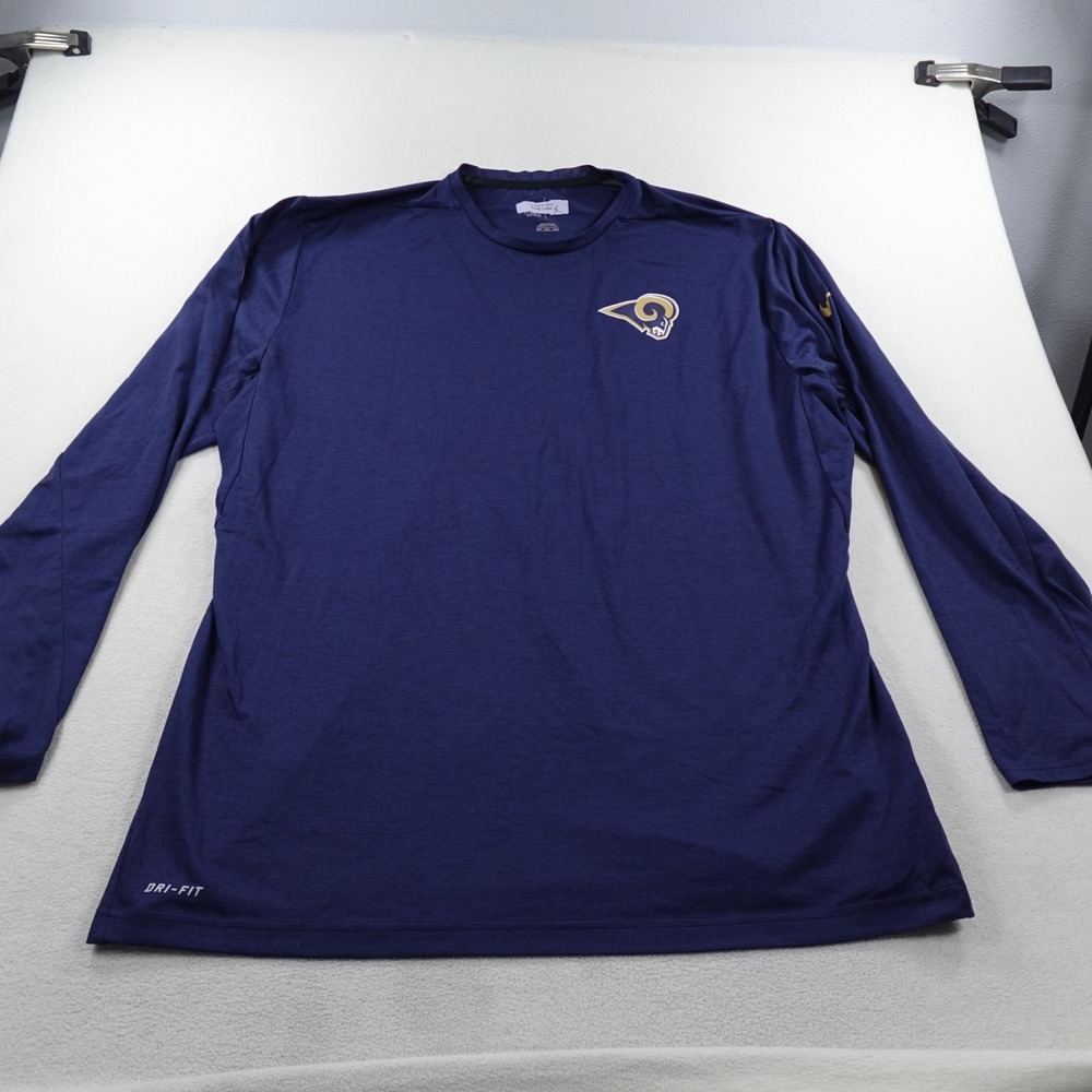 St Louis Rams Shirt Mens 4XL Tall Blue Nike NFL Player Issued Dri Fit On Field